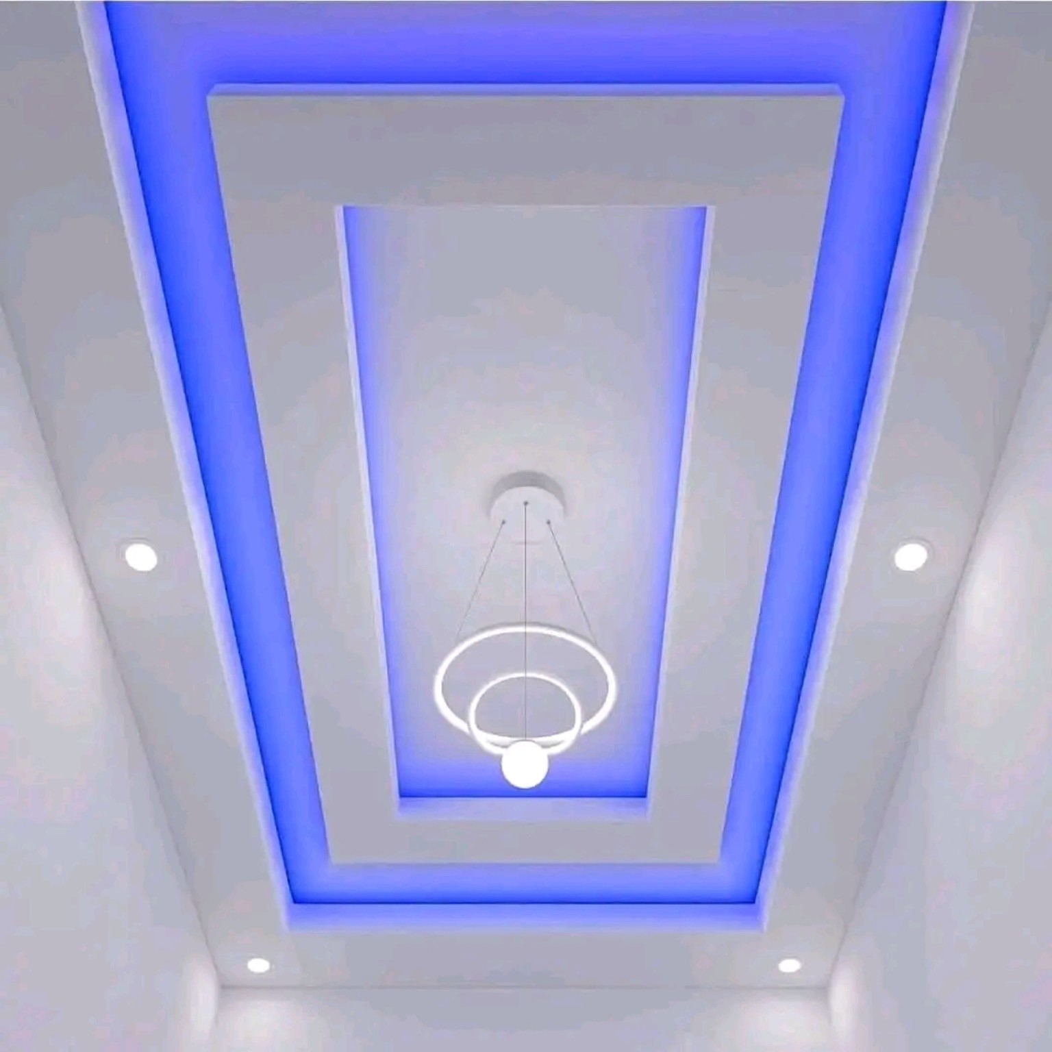 Detailed illuminated ceiling by BLB Construction